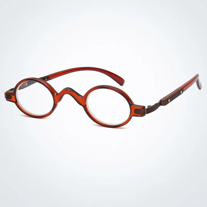 Small Round Reading Glasses for Men Women Metal with Plastic Conbination Frame Eyewear Stylish High Quality Readers +1.0 to +4
