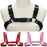 Women Men Sexy Punk Chest Harness Adjustable Caged Metal Body Chain PU Leather Choker Statement Necklace Party Clubwear