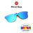 VIVIBEE Square Mirror Men's Clip on Polarized Night Driving Glasses Yellow UV400 Women Sunglasses Fishing Clips