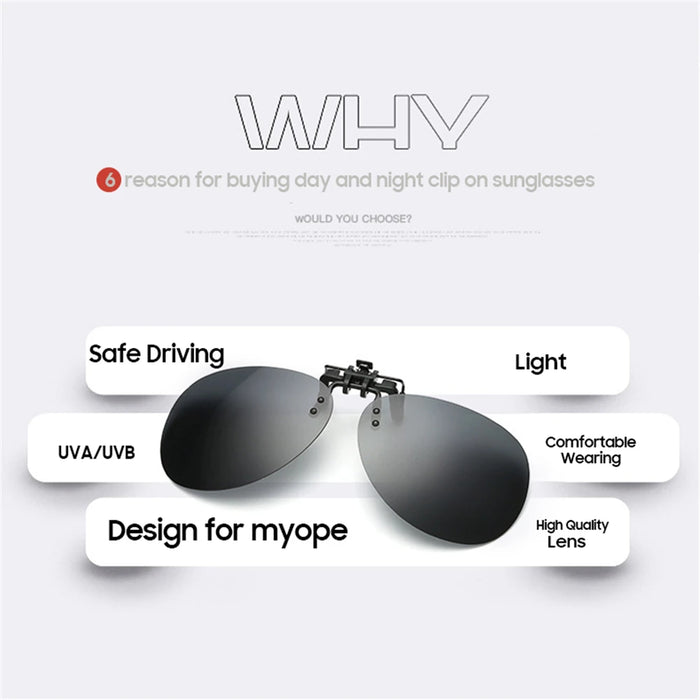 VIVIBEE Rimless Pilot Flip Up Clip on Sunglasses Oversized Men Polarized Clips Aviation Big Size Driving Women UV400 Glasses