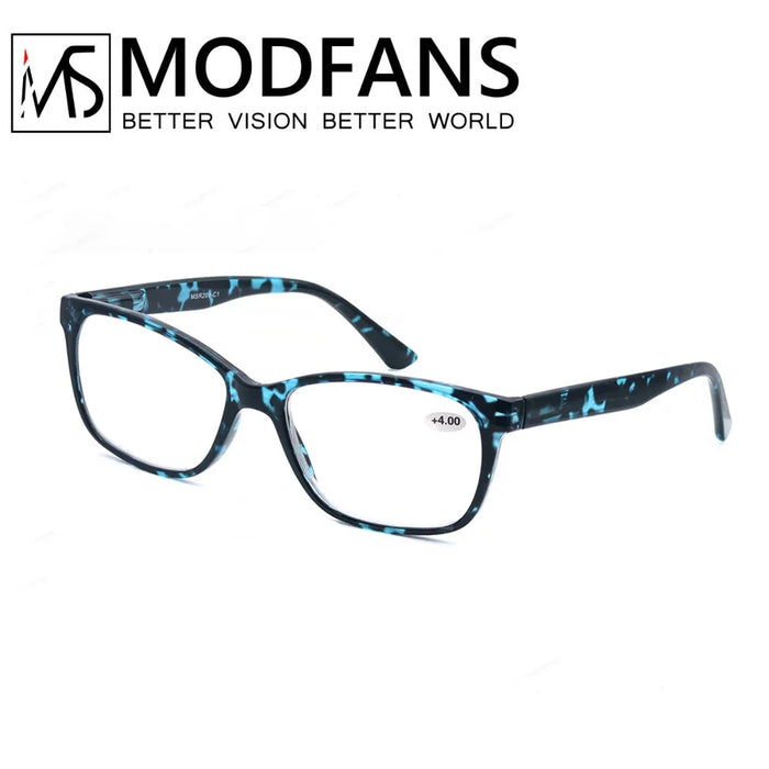 Oversized Reading Glasses Women Rectangle Leopard Frame Readers Presbyopic Eyeglasses Magnification Strength +1.0 to+4.0