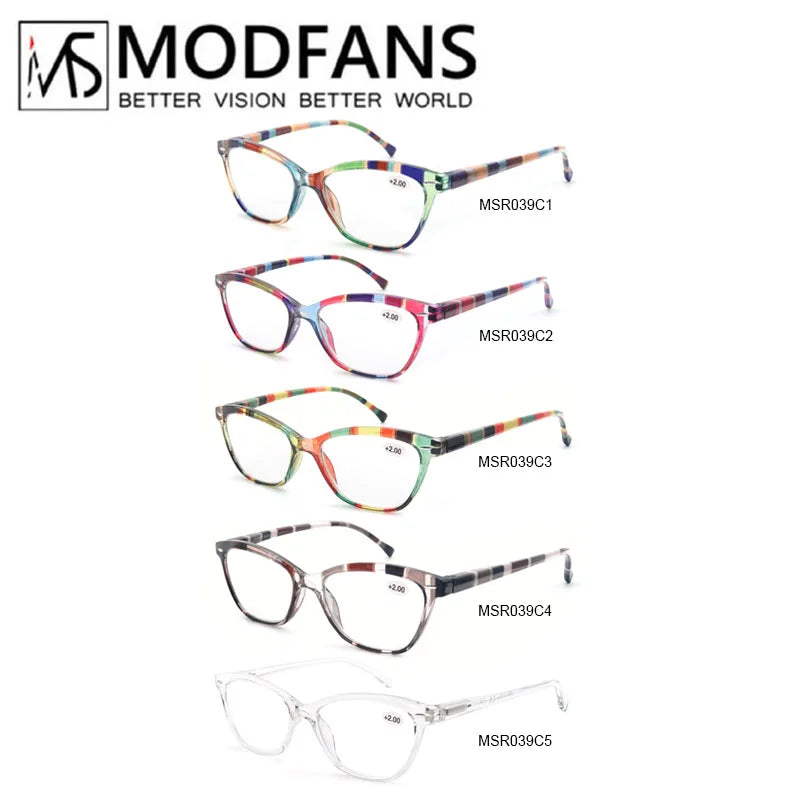 Gafas de lectura coloridas de ojo de gato para mujer, montura ovalada clásica, bisagra de resorte flexible, cómodas gafas de lectura con dioptrías