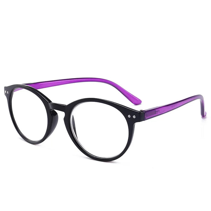 Reading Glasses Women Round Frame PC Reading Glasses for Men Spring Hinge