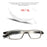 Reading Glasses Men Women Rectangular Frame Readers Longer Legs Magnifying Glasses Reading Magnification Strength+1.0 to3.5