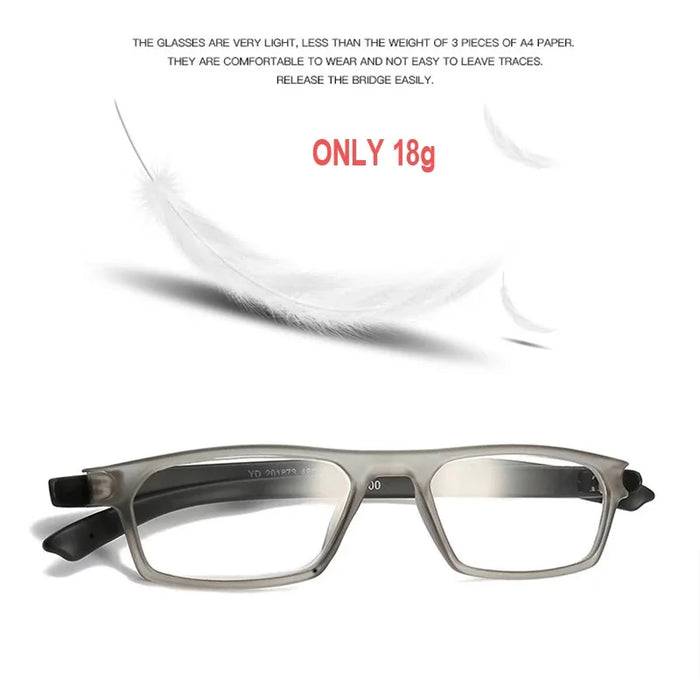 Reading Glasses Men Women Rectangular Frame Readers Longer Legs Magnifying Glasses Reading Magnification Strength+1.0 to3.5