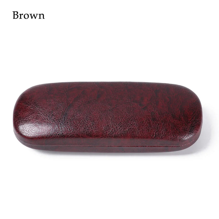 1PC Unisex Hot Leather Eyewear Protector Waterproof Hard Frame Eyeglass Pouch Reading Glasses Box Portable Spectacle Cases