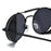 VIVIBEE Steampunk Sunglasses Men 2026 Trending Gothic Round Alloy Red Metal Punk Goggles Retro Party Sun Glasses