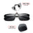 VIVIBEE Lunettes de soleil à clipser bleues effet miroir pour homme, à verres carrés polarisés, en métal, pour la pêche, la conduite de nuit, anti-UV400, pour femme