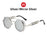 VIVIBEE Lunettes de soleil Steampunk Homme Rondes Lentilles Rouges Lunettes de soleil Punk Noir Métal Style Gothique 2026 Nouveaux Produits Femme Protection UV400