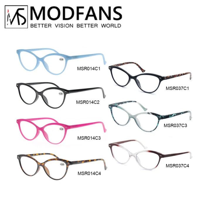 Reading Glasses for Women,Classic Colorful Readers Eyeglasses Ladies,Lightweight Flexible Spring Hinge,Round/Oval/Square Frame