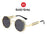 VIVIBEE Lunettes de soleil Steampunk Homme Rondes Lentilles Rouges Lunettes de soleil Punk Noir Métal Style Gothique 2026 Nouveaux Produits Femme Protection UV400