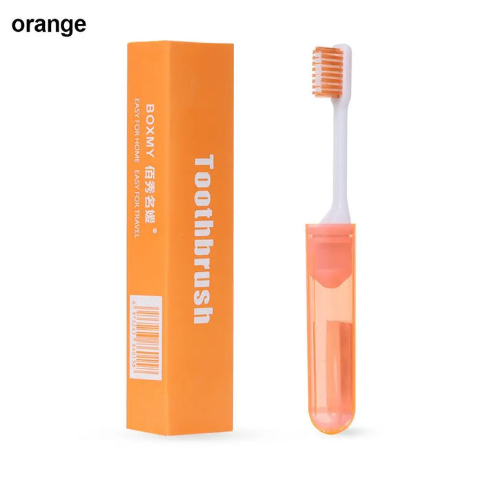 1 cepillo de dientes plegable de plástico blando para exteriores, cepillo de dientes útil para limpieza bucal, portátil para viajes de negocios y acampada