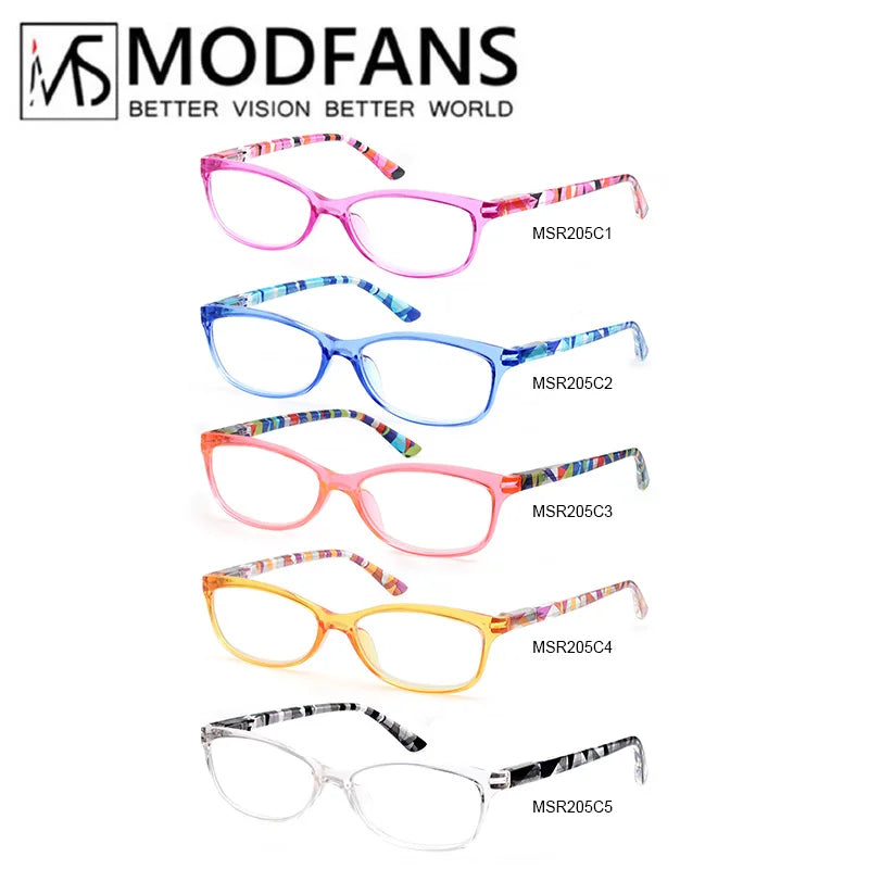 Reading Glasses for Women,Classic Colorful Readers Eyeglasses Ladies,Lightweight Flexible Spring Hinge,Round/Oval/Square Frame