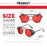 VIVIBEE Steampunk Sunglasses Men 2026 Trending Gothic Round Alloy Red Metal Punk Goggles Retro Party Sun Glasses