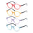Lunettes de lecture rondes à charnière à ressort pour femmes, légères, presbytes, monture classique multicolore (rouge/bleu/violet/orange)