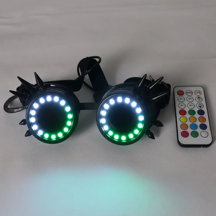Gafas LED Pixel Pro con lentes caleidoscópicas, más de 350 modos, luces intensas, EDM, DJ, fiesta, disfraz, gafas de sol, Halloween