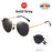 VIVIBEE 2026 Trending Square Black Folding Polarized Sunglasses Women Light Mirror Blue Fold Shades Titanium Alloy Sun Glasses
