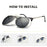 VIVIBEE Oversized Pilot Flip Up Clip on Sunglasses Polarized Men Driving Alloy Frame Big Size Women Aviation Glasses Clips