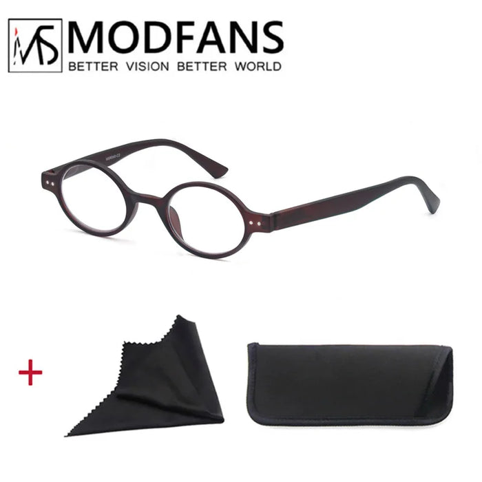 Women Round Classic Frame Presbyopic Glasses for Reading Men Reading Glasses Lightweight Spring Hinge with Diopter +1.0 to +4.0