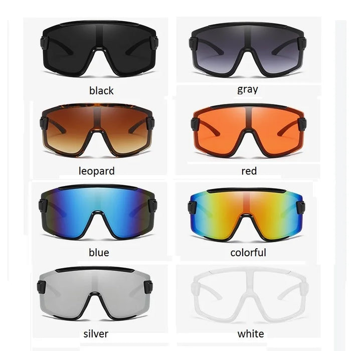 Máscara protectora con visera, gafas de sol para mujer y hombre, gafas de sol grandes con montura de una pieza, gafas a prueba de viento, lentes deportivos UV400 Gafas