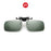 VIVIBEE Men Polarized Flip Up Clip on Sunglasses Black Driving UV400 Women Square S M L Goggles Night Vision Fishing Glasses