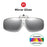 VIVIBEE Mens Metal Clip on Sunglasses Polarized Eyeglasses UV400 Women Square Night Vision Driving Sun Glasses