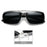 VIVIBEE Mens Metal Clip on Sunglasses Polarized Eyeglasses UV400 Women Square Night Vision Driving Sun Glasses