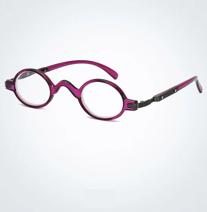 Small Round Reading Glasses for Men Women Metal with Plastic Conbination Frame Eyewear Stylish High Quality Readers +1.0 to +4