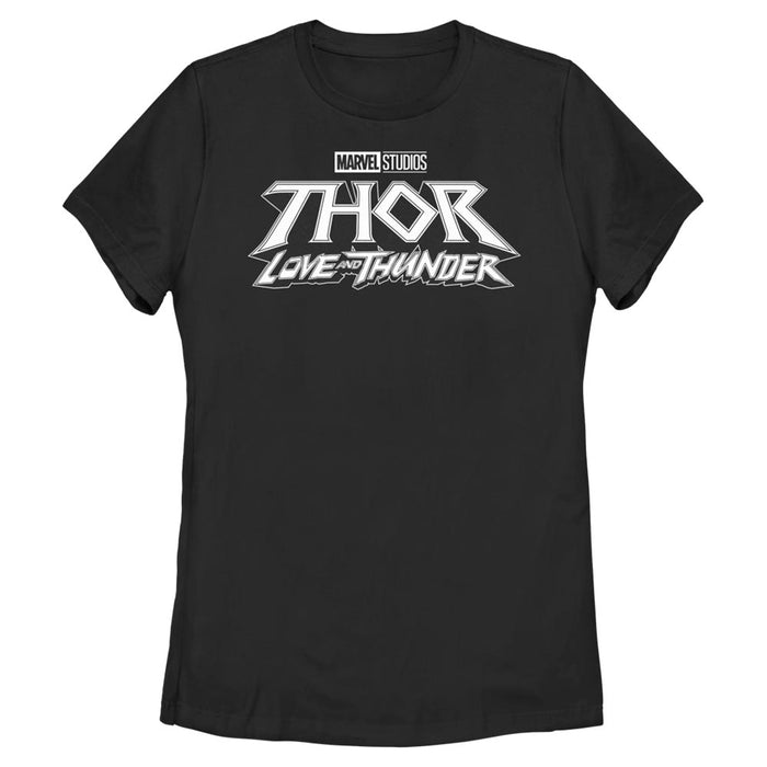 Women's Marvel Black Logo T-Shirt