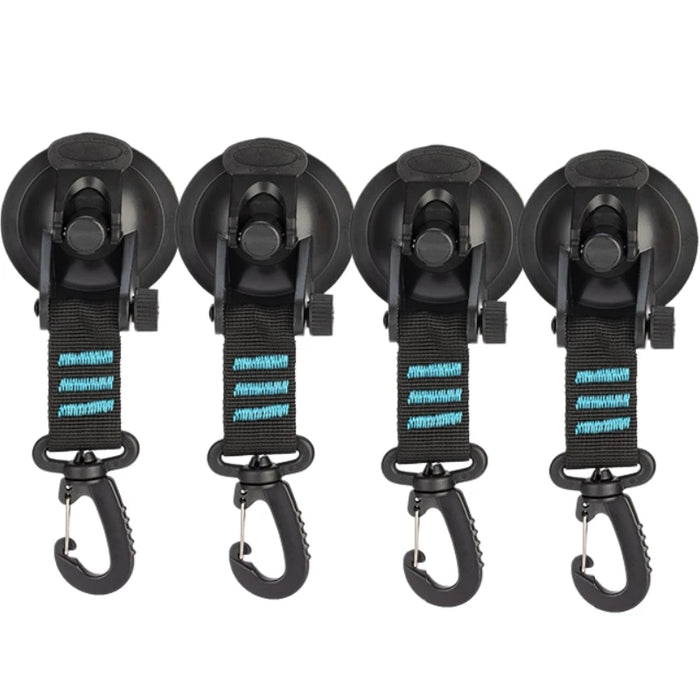 Heavy Duty Suction Cups Anchor with Hooks Outdoor Travel Camping Carabiner Organizer for Home Outdoor Camping Car Side Awning