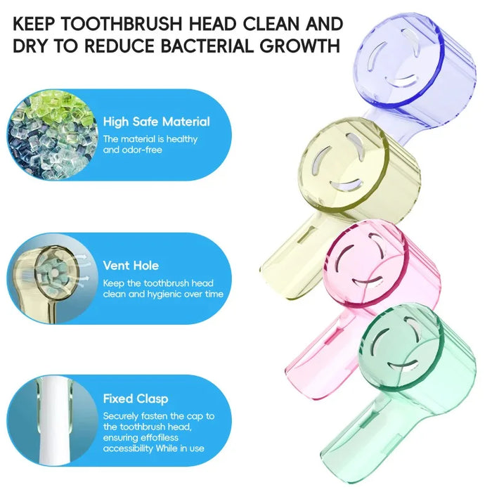 Cubiertas antipolvo para cabezales de cepillos de dientes compatibles con cabezales de repuesto Braun Oral B y protector de cabezales de cepillos de dientes eléctricos serie iO