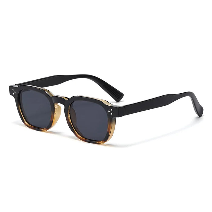 Gafas de sol cuadradas para mujer y hombre, estilo punk, retro, a la moda, con lentes transparentes, montura UV400, para mujer, Oculus