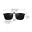 VIVIBEE Lunettes de soleil polarisées à clipser relevables et sans monture pour la conduite de nuit anti-éblouissement, avec verres de mode effet miroir vert