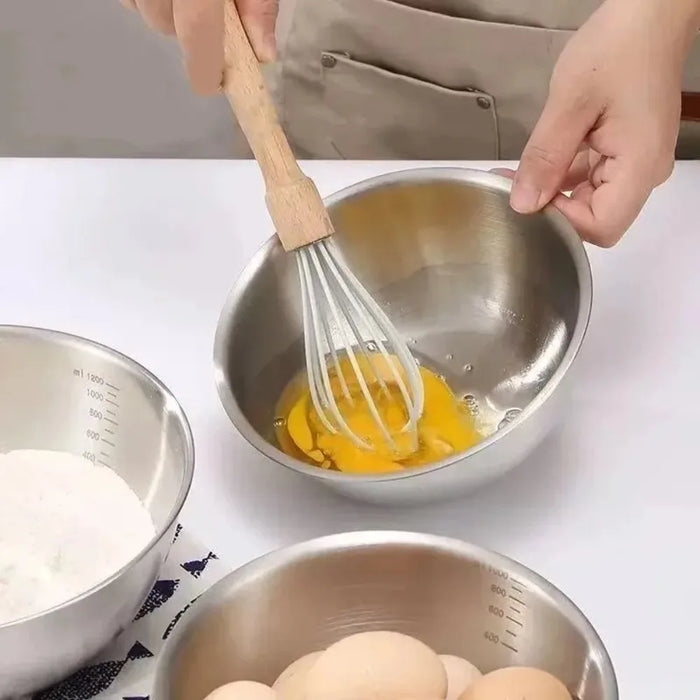 Ensemble de bols en acier inoxydable grande capacité avec balance pour la cuisine, la pâtisserie, le stockage alimentaire – Indispensables de la cuisine, bols mélangeurs