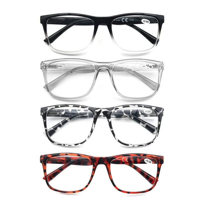 Oversized Reading Glasses Men Big Head Readers Women XL Eyeglasses Wide Square Large Read Glasses With Spring Hinge Clear Vision