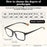 5-Piece Set of Business Square Reading Glasses, Simple and Lightweight, Anti Blue Light