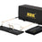 HBK Retro Borderless Sunglasses Women Square Mental Frame Sun Glasses Design Outdoor Party Travel UV400 Glasses Gift Box