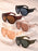 Y2K Wide Rim Shield Sunglasses, Unisex Oversized Wraparound Frame Solid Lens Street Style Eyewear