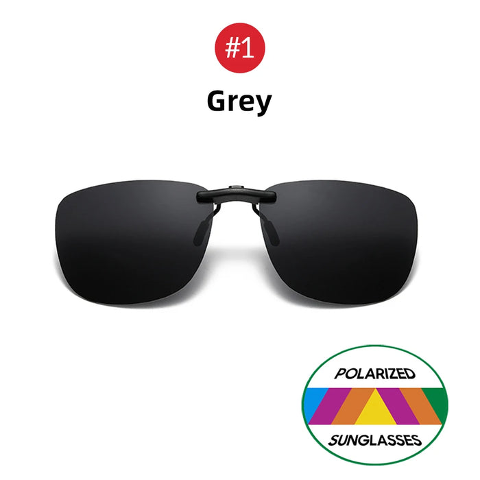 VIVIBEE Lunettes de soleil à clip unisexe pour homme polarisées, pour femme, pour la vision nocturne, la pêche, UV400, pour l l'extérieur