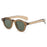 Petites lunettes de soleil rondes mode femme rétro transparent océan lentille nuances UV400 hommes rivets punk lunettes de soleil