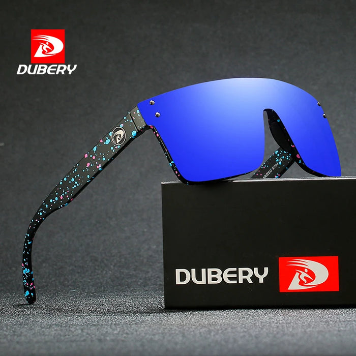 DUBERY Polarized Sunglasses One Piece Lens Men Oversized Sunglasses UV400 Women Rimless Fashion Safety Sun Glasses Italy Design