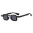 Ins Popular Fashion Small Square Sunglasses Women Retro Punk Shades UV400 Men Clear Ocean Lens Trending Rivets Sun Glasses