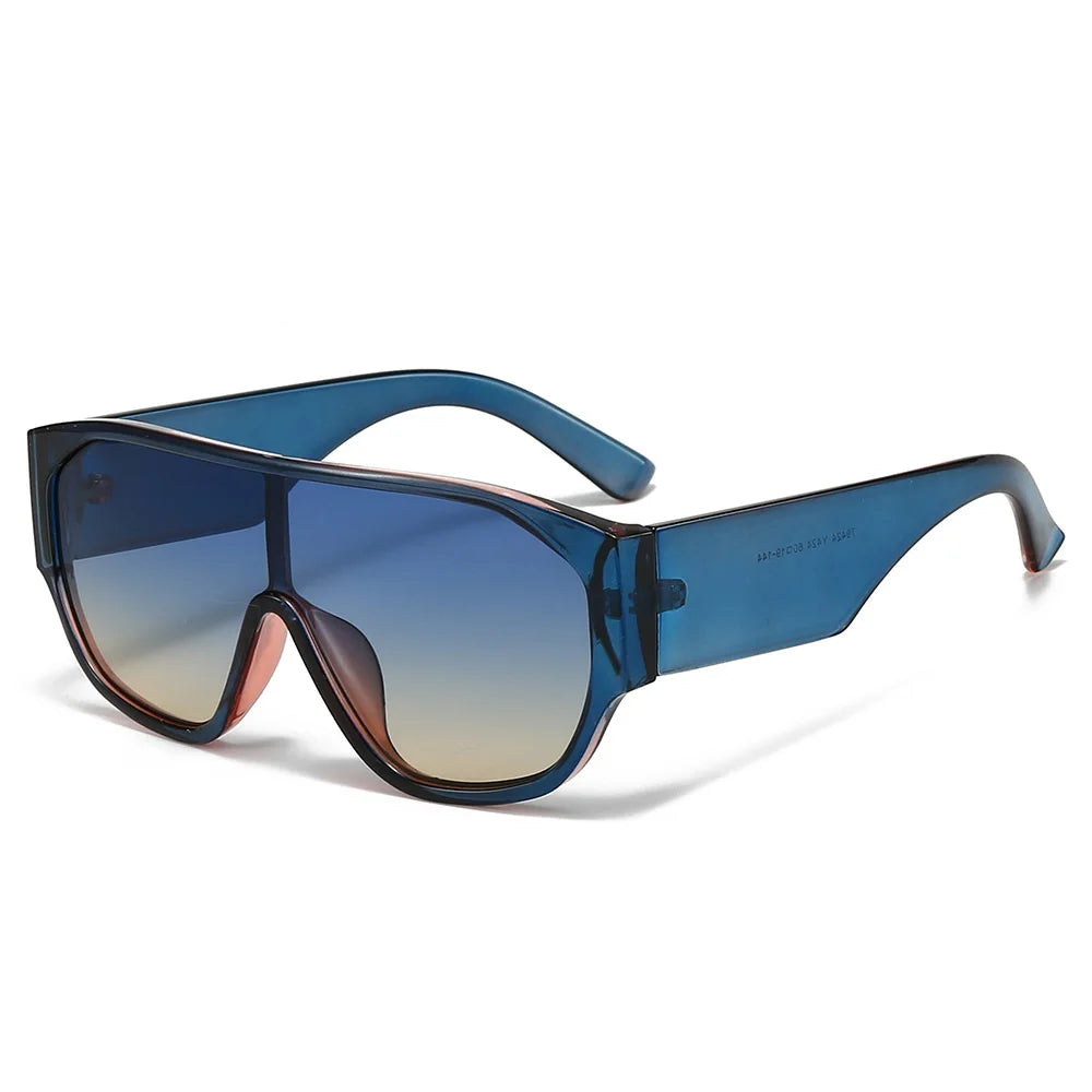 Lunettes de soleil masque bouclier oversize Y2K femmes hommes, monopièce, steampunk, grandes montures, lunettes punk, teintes coupe-vent, lunettes de protection