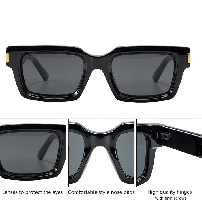 Photochromic Steampunk Square Sunglasses Men 2026 Luxury Designer Vintage Punk Sun Glasses Hip Hop Streetwear Driving Eyewear