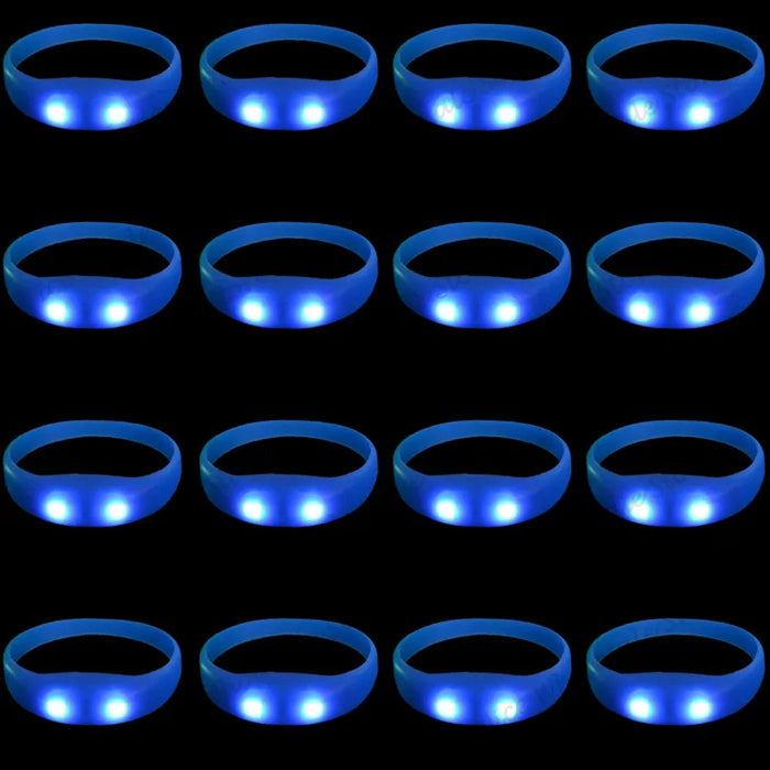 20-100 Pulseras LED activadas por música y sonido, pulseras luminosas intermitentes, brazaletes que brillan en la oscuridad para fiestas y bodas