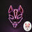 LED Fox Mask Neon Light Up Japanese Kitsune Mask for Halloween Cosplay Party Rave Festival Costume Glowing EL Wire Masque