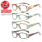 4 Pairs of Printed Reading Glasses Set for Women, Anti Blue Light Reading Multi Color Portable Reading Glasses