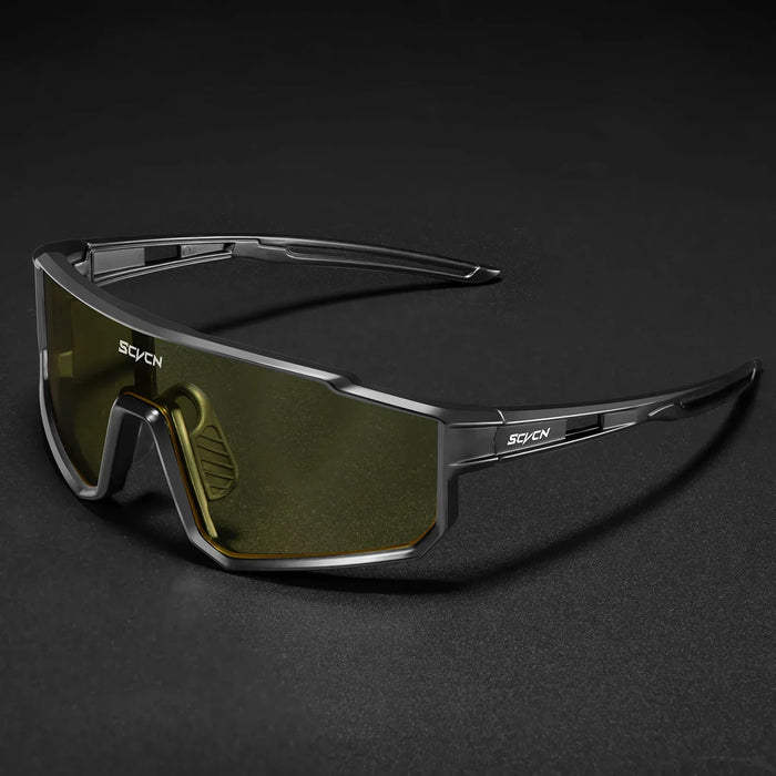 SCVCN Upgraded Outdoor Sports Cycling Glasses Men Women Running Sunglasses UV400 Mountain Camping Fishing Eyewear MTB Goggles