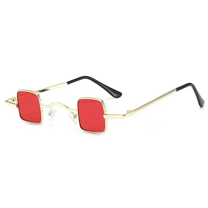 Fashion Small Square Sunglasses Ultra Light Metal Frame Hip Hop Punk Sun Glasses Candy Color Sunglasses Shades for Women Men
