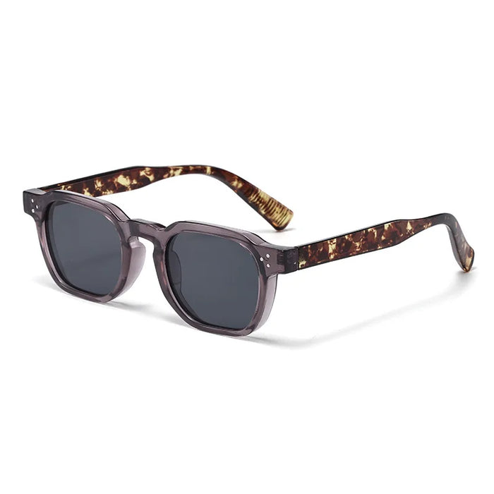 Gafas de sol cuadradas para mujer y hombre, estilo punk, retro, a la moda, con lentes transparentes, montura UV400, para mujer, Oculus